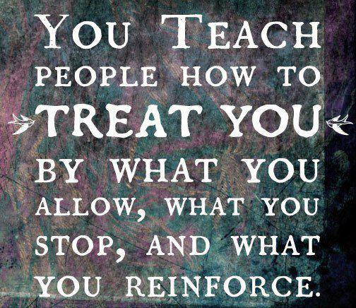 how you treat yourself others treat you